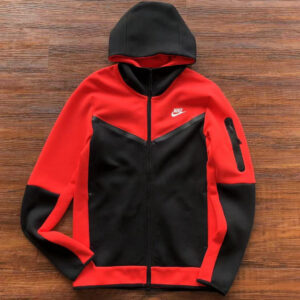 Conjunto NK Tech Fleece Vermelho/Preto
