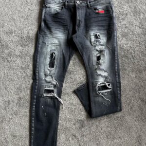 Calça Jeans Jogador com Rasgos